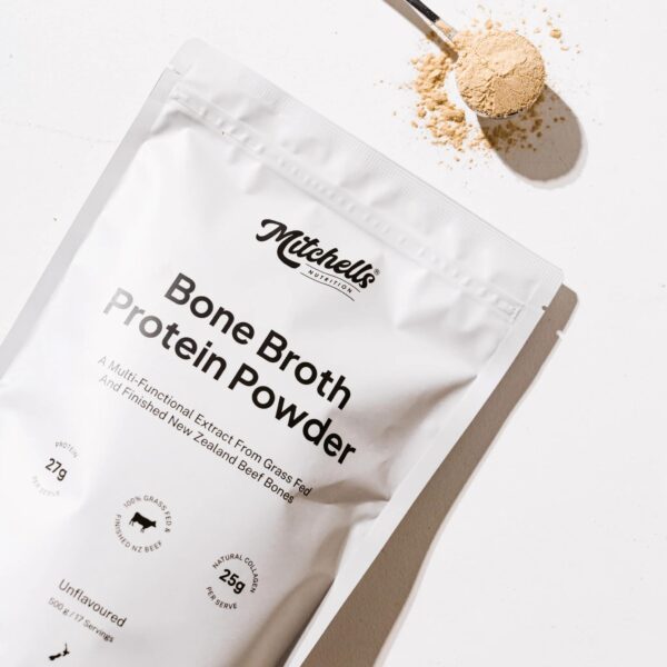 Mitchells Nutrition Bone Broth Protein Powder Unflavoured 500g - Image 3